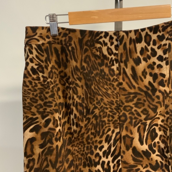 Laura Scott Leopard Animal Print Skirt – Brown/Tan- Size 12 - Picture 8 of 10